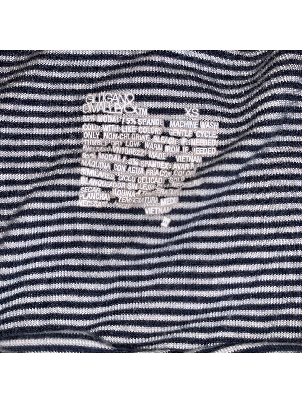 Gilligan & O’Malley Simple Striped Navy Blue/White Dress - Picture 4 of 4